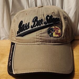 Bass Pro Shops Tan and Black Velcroback Hat - New